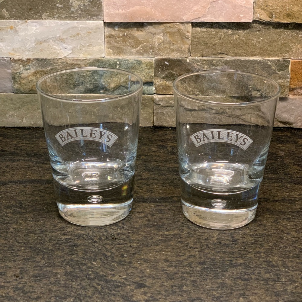 BAILEY’S IRISH CREAM | Set of 2 | Rocks Glasses with Air Bubble